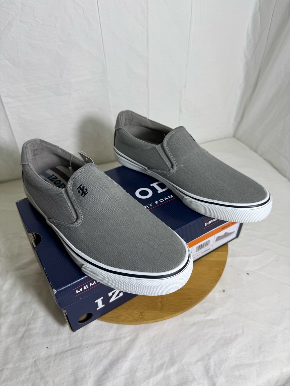IZOD Sunapee Men’s Slip On Shoes Gray Size 10.5 New